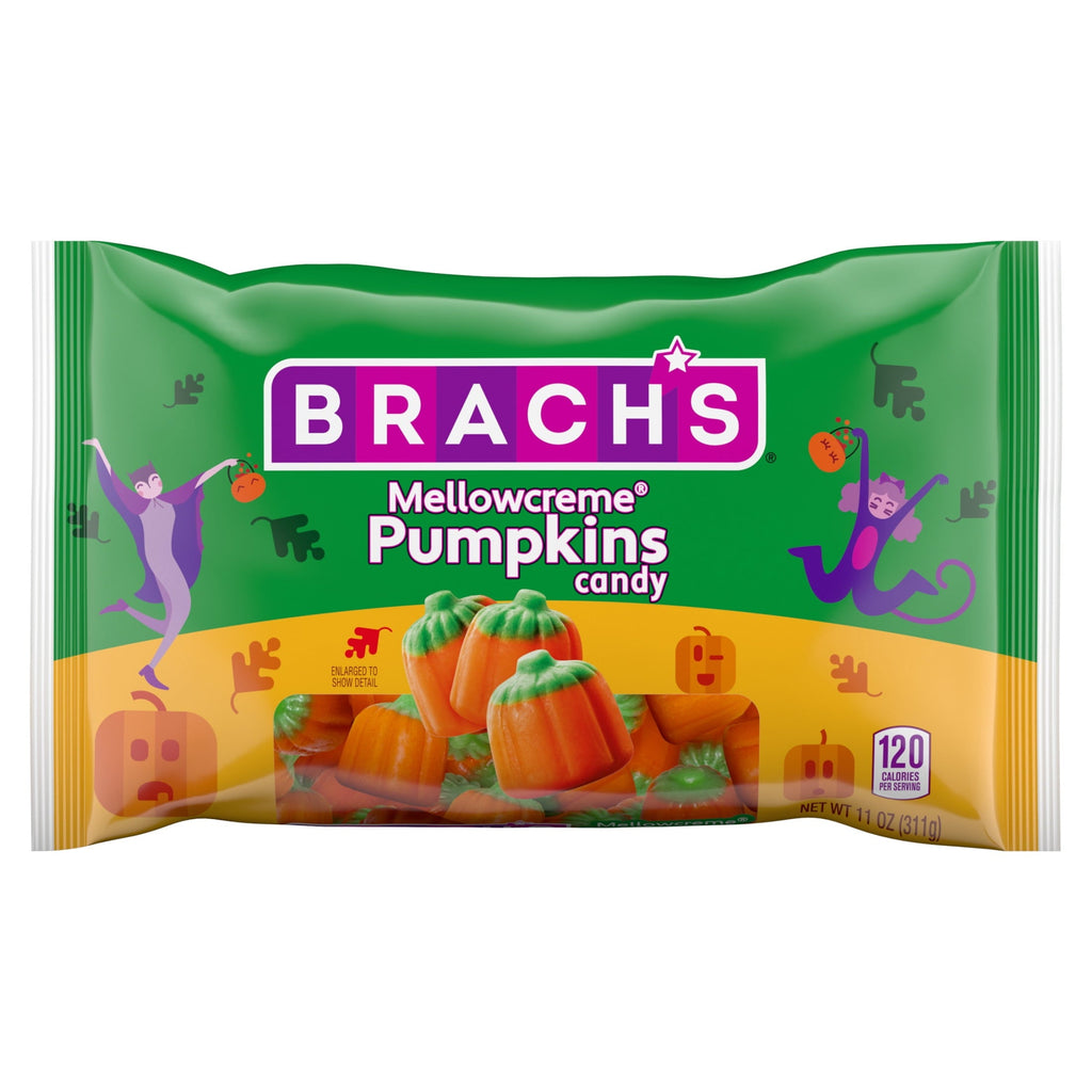Brach's Mellowcreme Pumpkins Candy, Halloween Candy, Fall Treats, 11 Ounce Bag