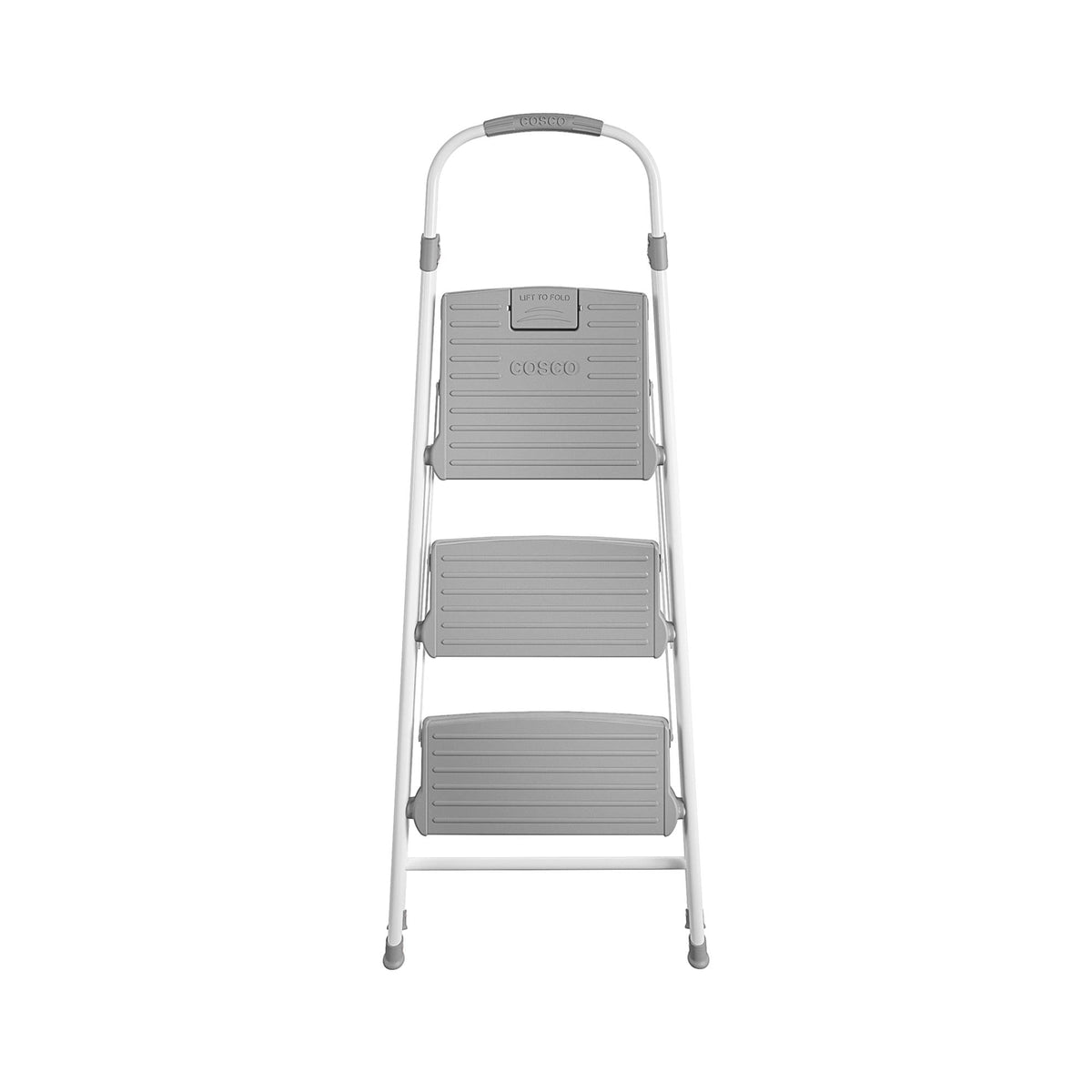 COSCO 3 Step Connection Step Stool ( White & Gray, 8ft 10in Max Reach)